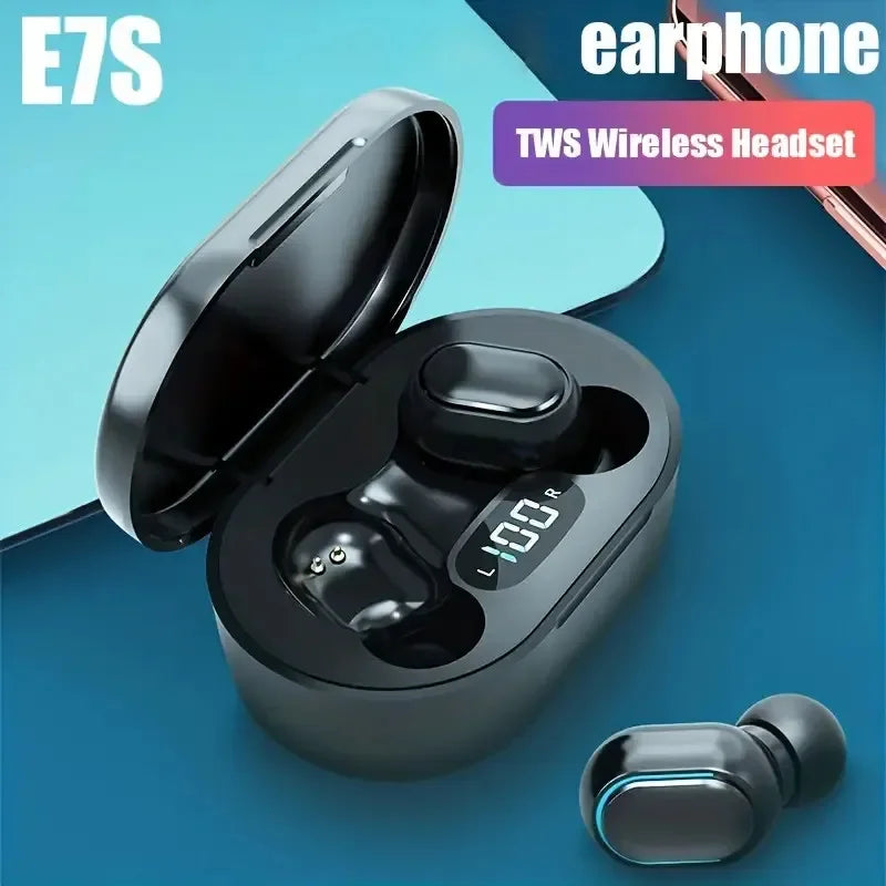 Fones de Ouvido Sem Fio E7S TWS Bluetooth 5.3 – Estilo, Conforto e Desempenho em Qualquer Situação